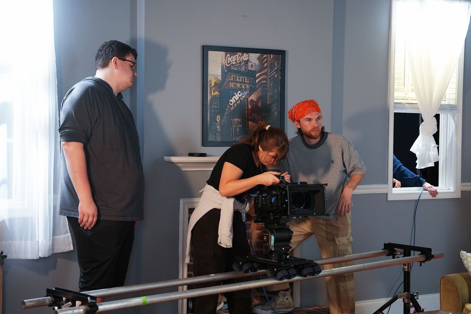 Students filming