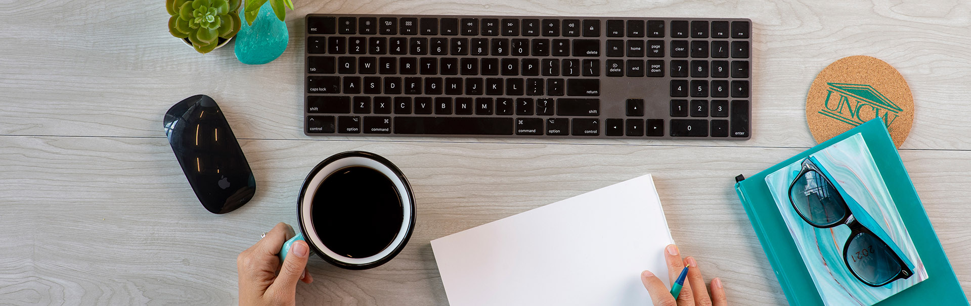 Person sitting at desk