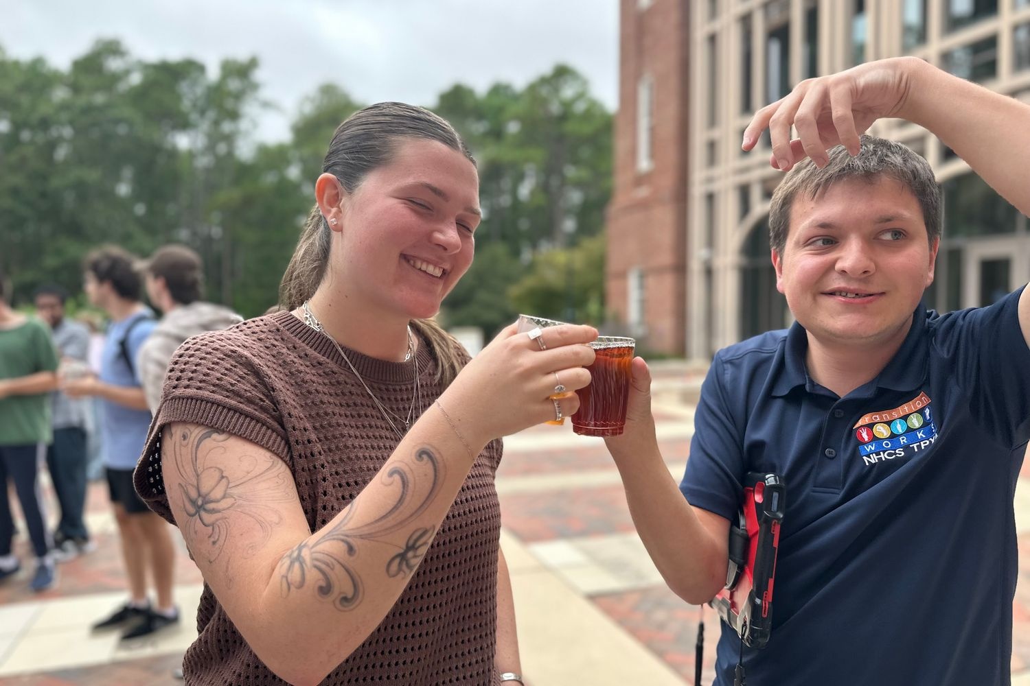 Students enjoy a cup of tea!