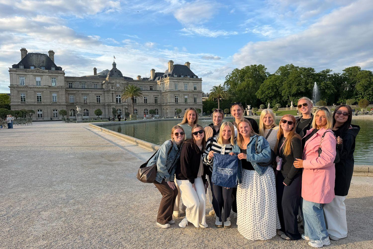 Watson students with Laura Szech and Courtney Townsend in Paris