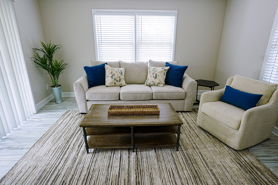 Living room in combs house